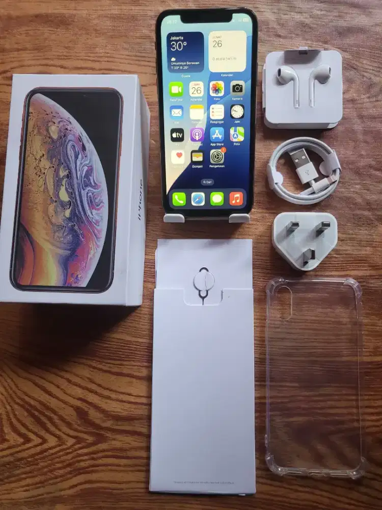 Iphone xs 64gb gold inter all operator fulset mulus normal no minus