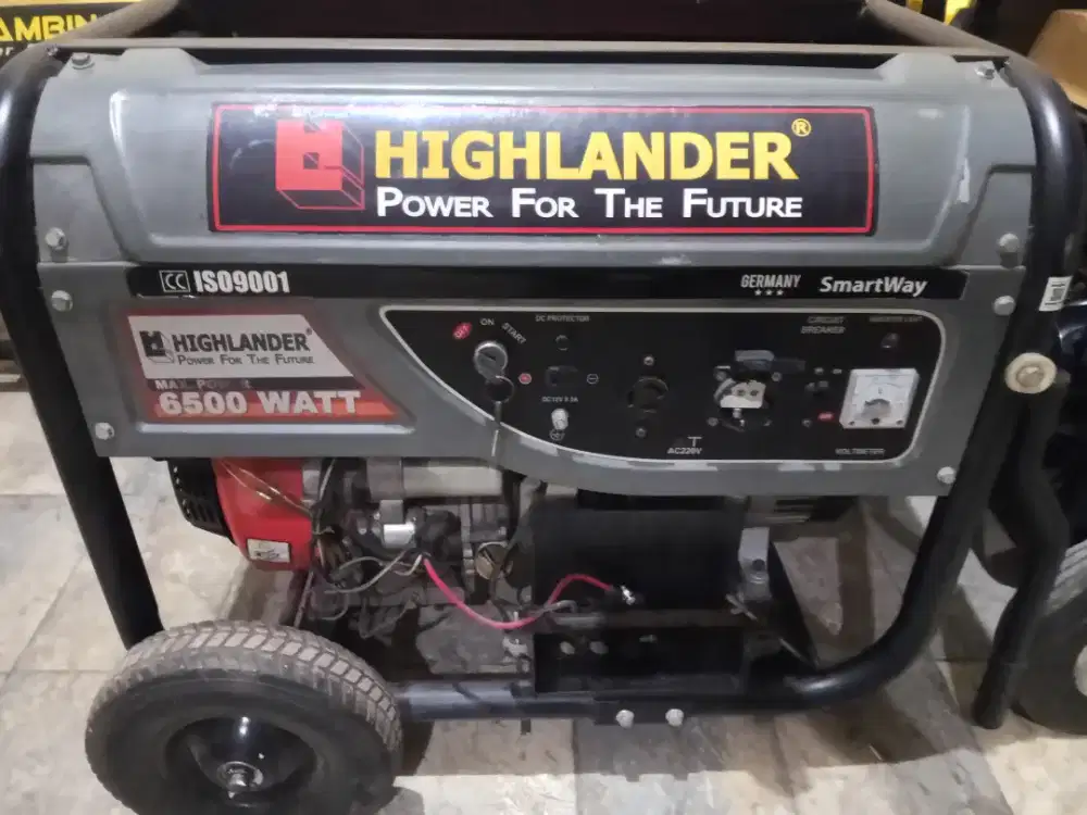 Genset merk Highlander 6500 watt siap pakai