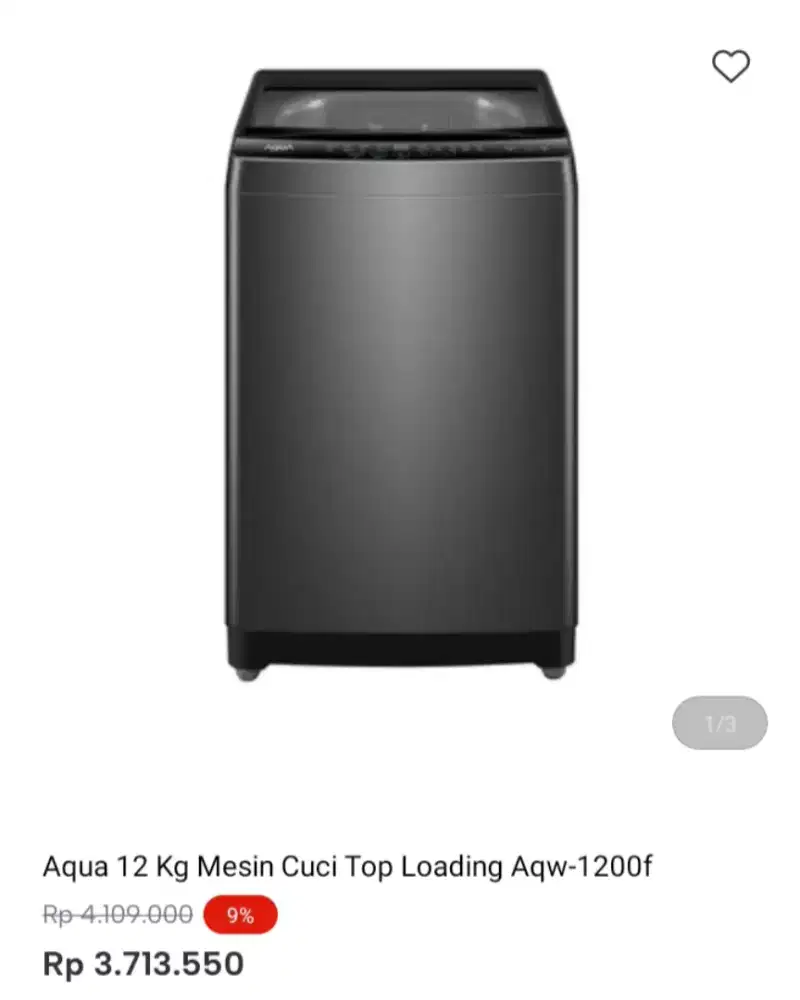 Aqua 12 Kg Mesin Cuci Top Loading Aqw-1200f