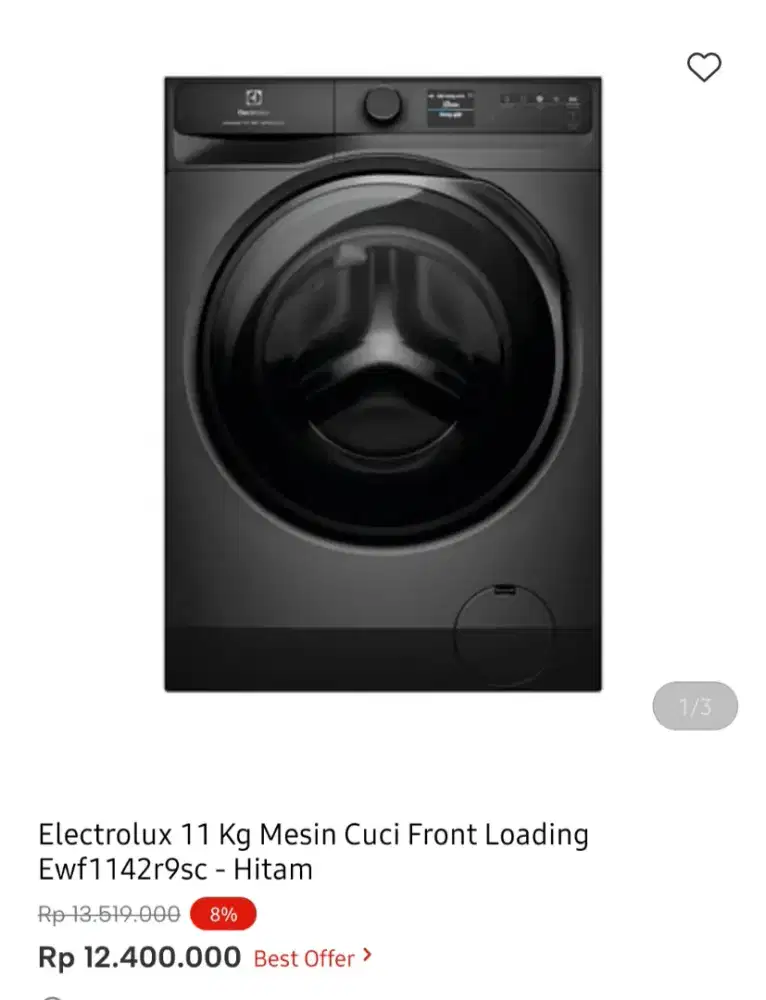 WM FRONT LOAD ELECTROLUX 11 KG