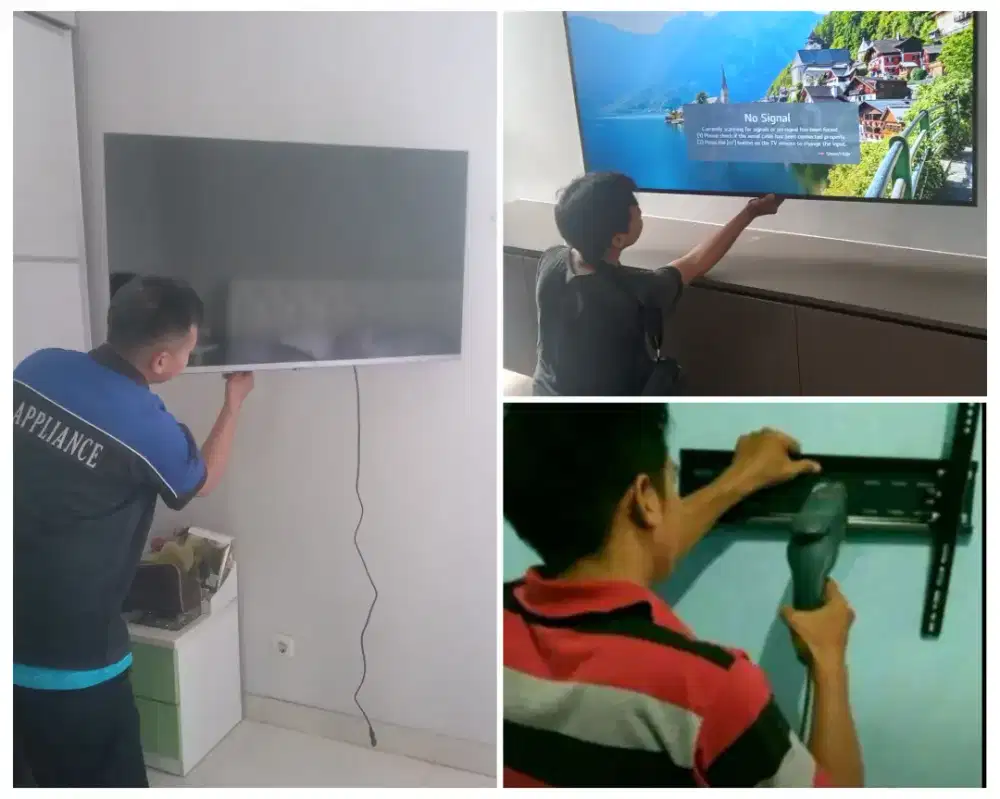 Pasangkan bracket dan Braket +pasang terimarapih breket briket led tv