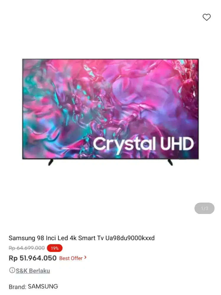 samsung 98inch promo bisa cicilan syarat ktp tanpa dp