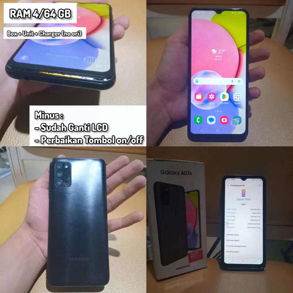 Samsung A03s 4/64 GB Fullset ( Minus )