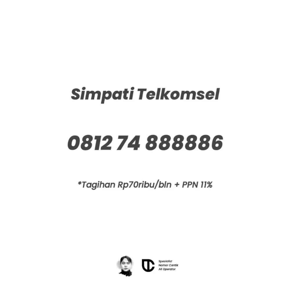 Nomor cantik simpati O8I2 74 88888X