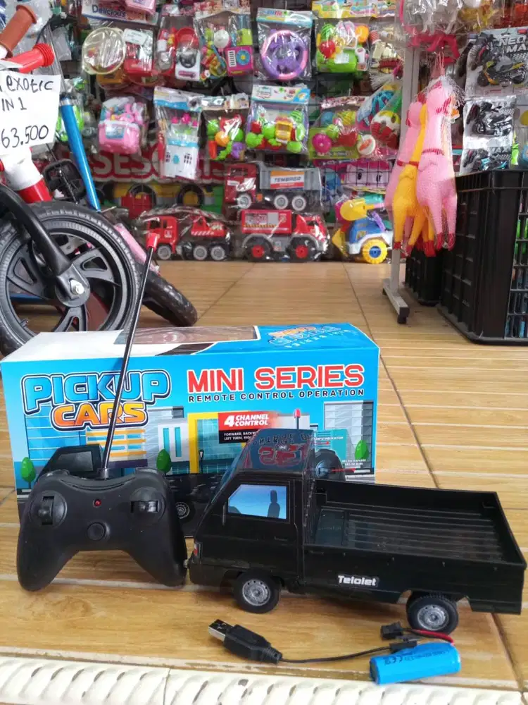 mainan anak rc pick up telollet baterai cas