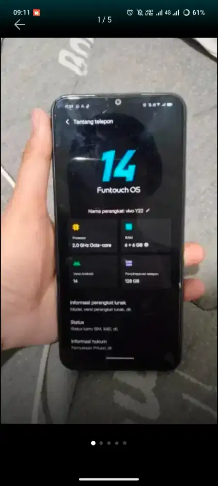 vivo Y22 second