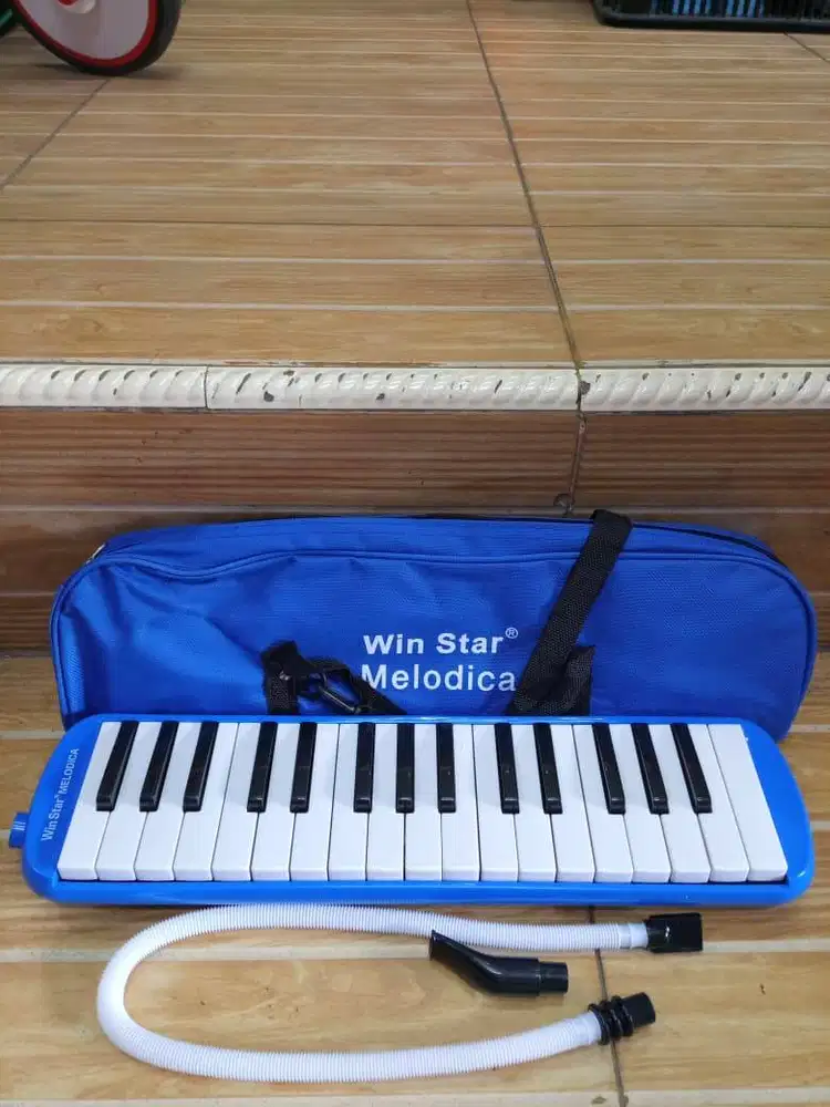 mainan anak pianika biru win star melodica