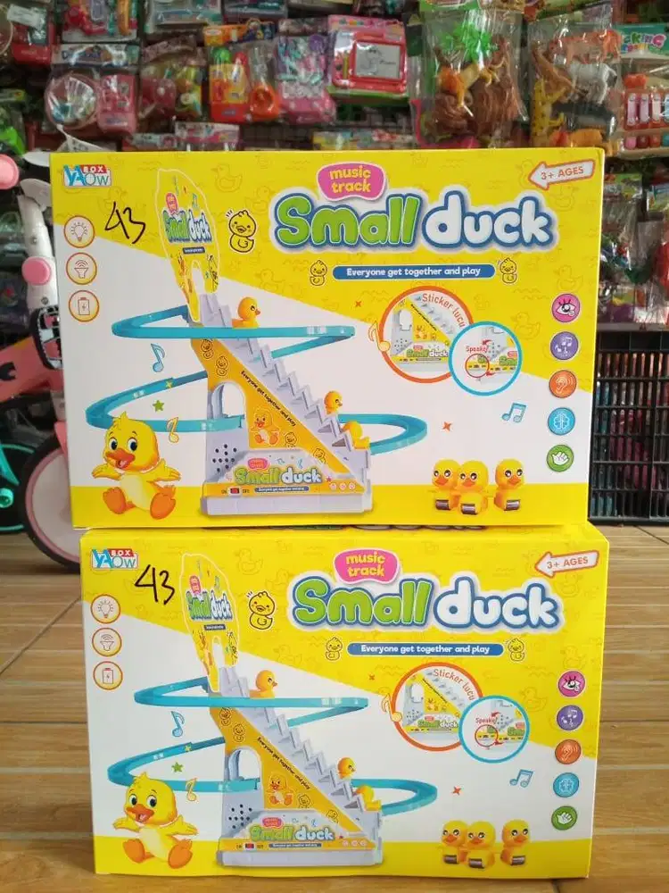 mainan anak bebek slide tangga bateraii