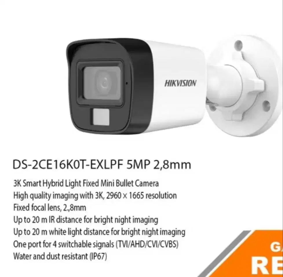 Dijual 2 pcs camera cctv analog merk Hik division 5mp