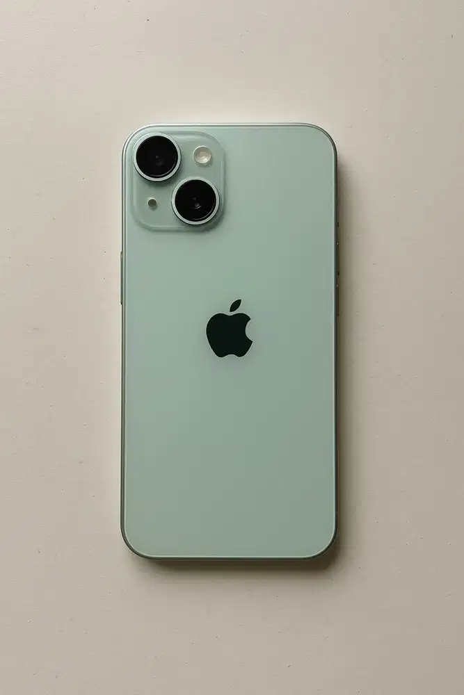 iPhone 15 Mint Green Second Mulus, Baterai 94%, Fullset