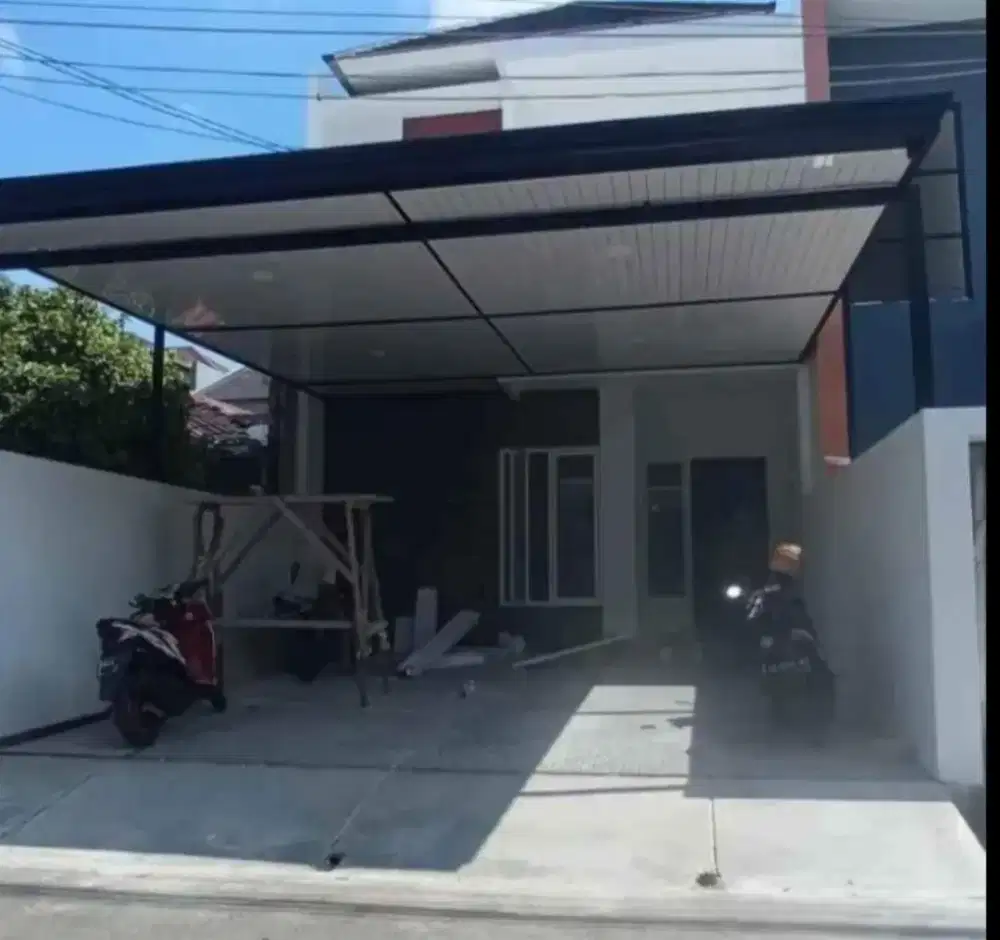 Kanopi alderon single layer kombinasi plafon pvc