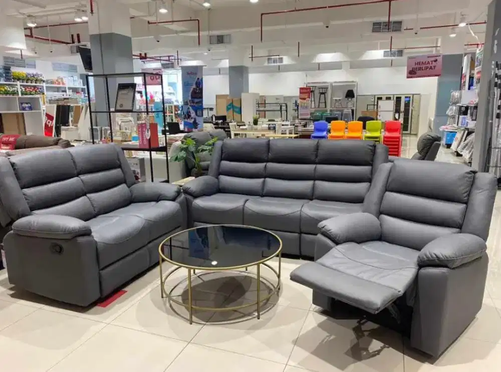 Promo banting harga sofa set recline (1+2+3 dudukan) bahan kain!