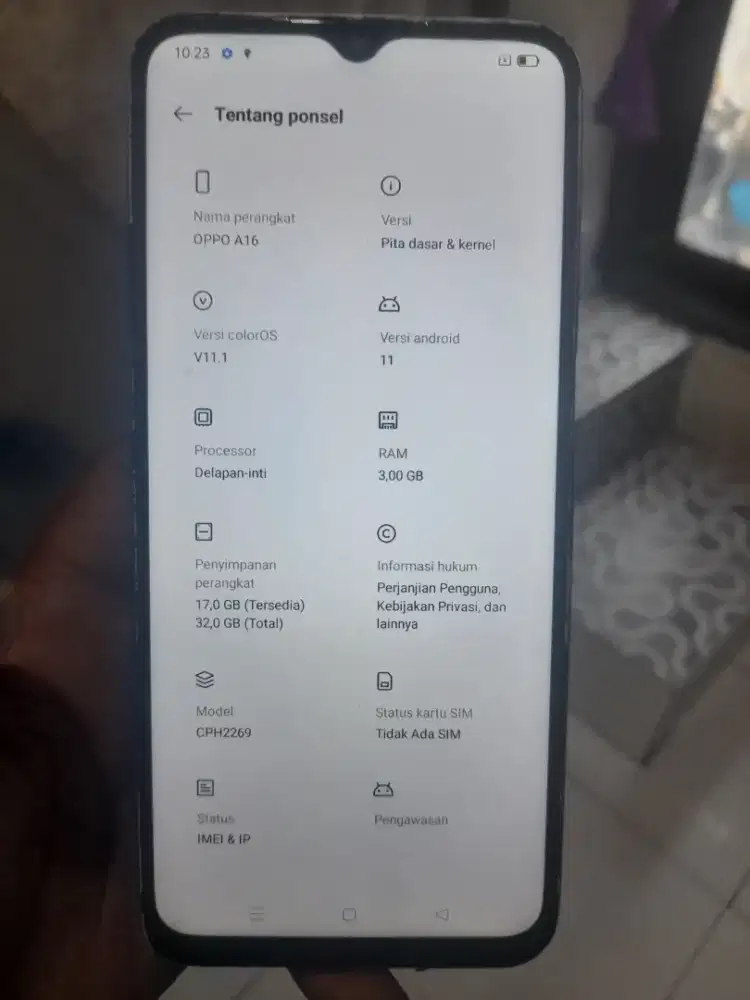 Oppo A16 4G 3/32 Udah type C Murah Aja
