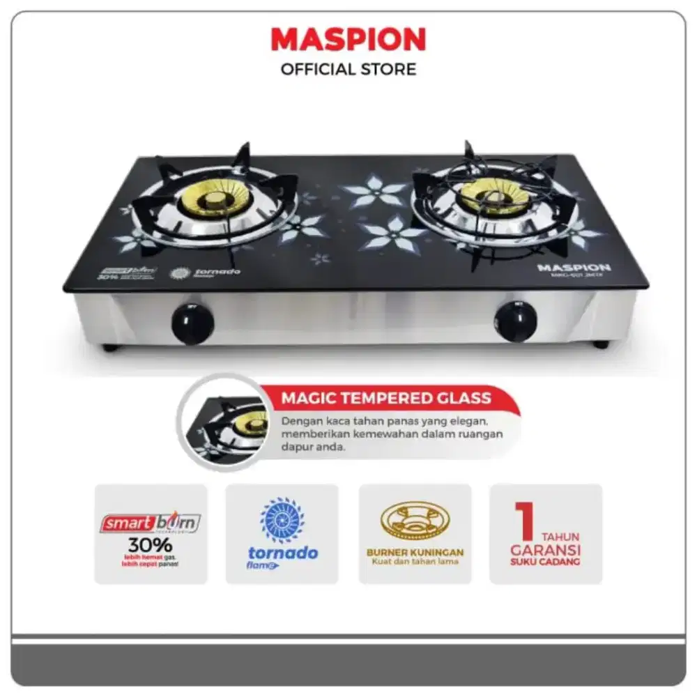 Kompor Kaca Maspion 2 tungku