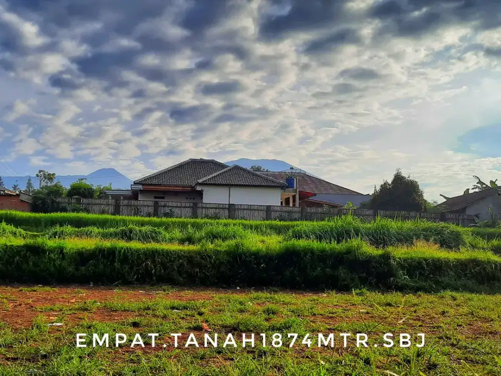Dijual tanah luas matang padat pinggir jalan dekat kota