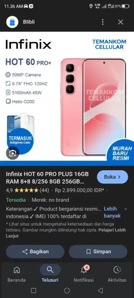 INFINIX HOT 60 PRO PLUS 8/256 GB