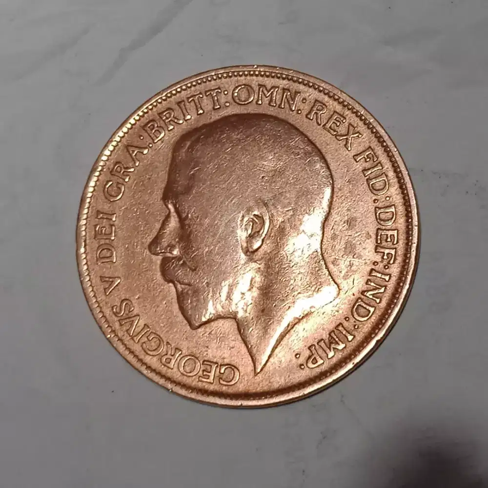 Koin Langka 1914 KING GEORGE PENNY INGGRIS BESAR 3 CM