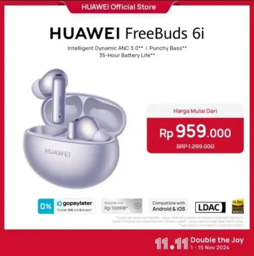 Dijual Huawei Freebuds 6i
