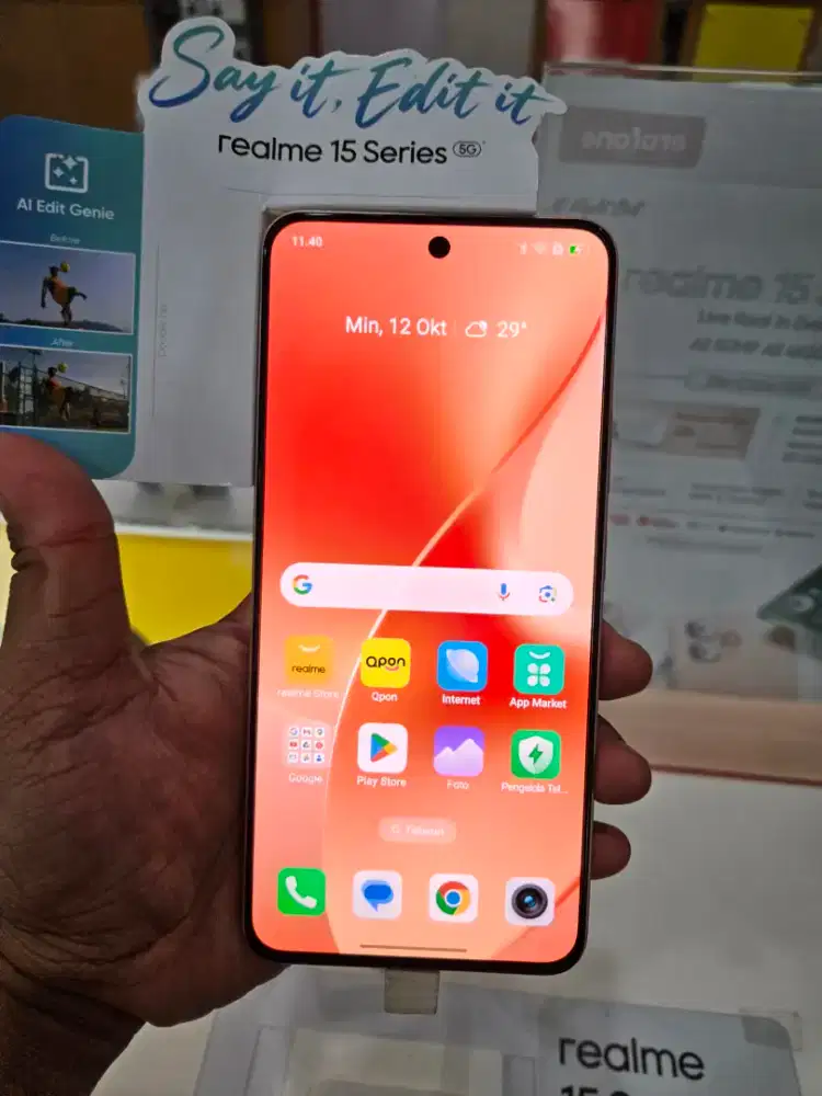  Realme 15 5G 12/256GB Baru Garansi Resmi & Bonus Casing