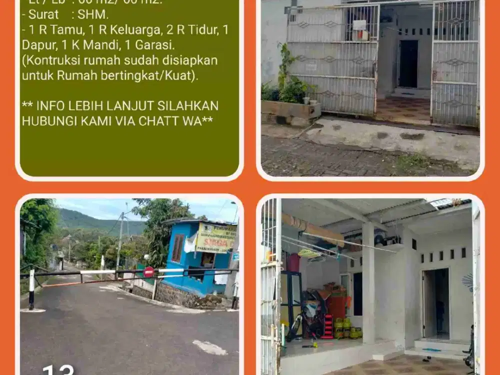 Rumah dijual murah dalam komplek aman damai tentram lokasi strategis dekat tol di Kemang-Bogor. 013