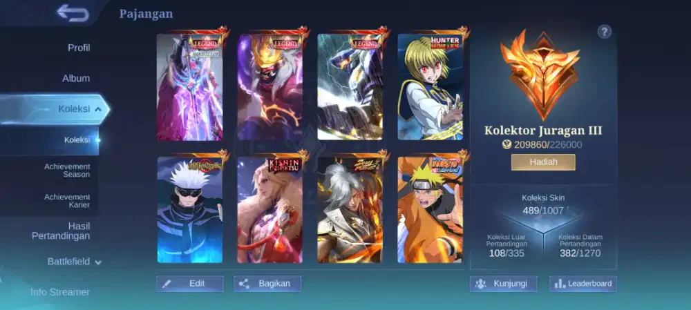 Akun mobile legend mlbb