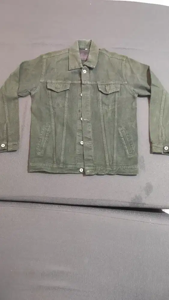 Jaket Trucker Trondheim warna hijau ukuran XL