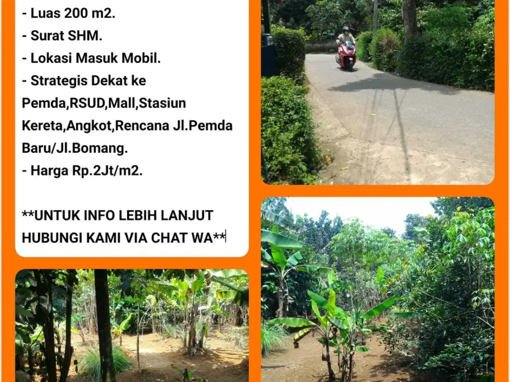 Tanah murah strategis dekat stasiun 200m2 SHM di Bojonggede -Bogor 01