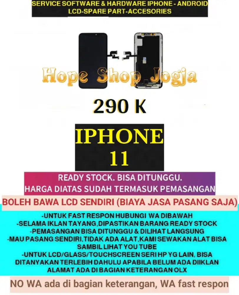Service Iphone/Ganti Touchscreen-Baterai-LCD Iphone 11