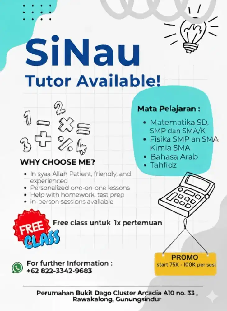 Les private SiNau (SD,SMP, SMA/K)