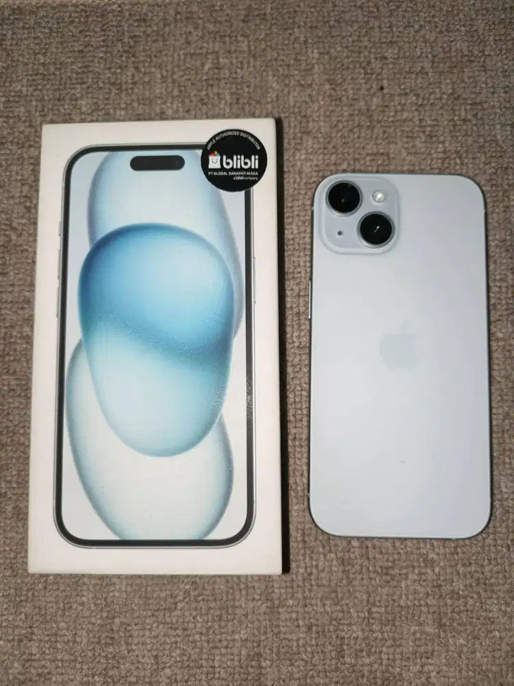 Apple Iphone 15 128GB Blue Second Resmi GDN