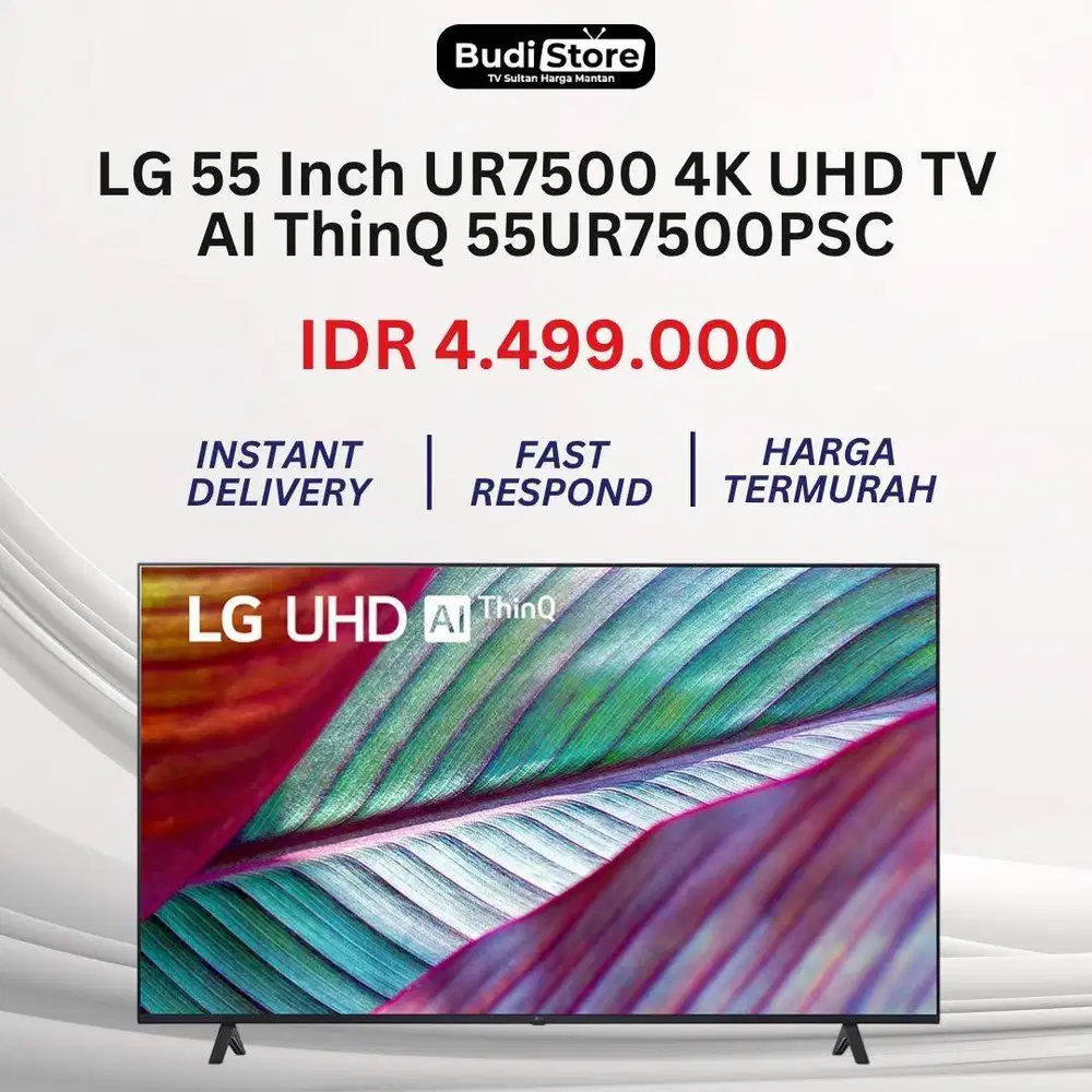 LG 55 inch UR7500 4K UHD TV AI ThinQ 55UR7500PSC
