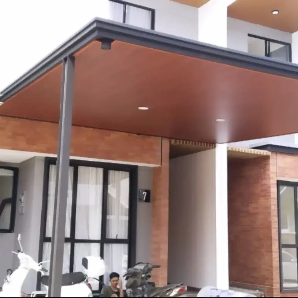 Kanopi atap Alderon RS + plaon PVC holo Galpanis