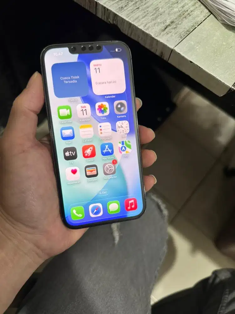 Iphone 13 pro 128 ibox original semua part nya baterai awet no box aja