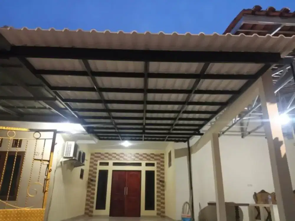 Kanopi atap Alderon minimalis 1 layer