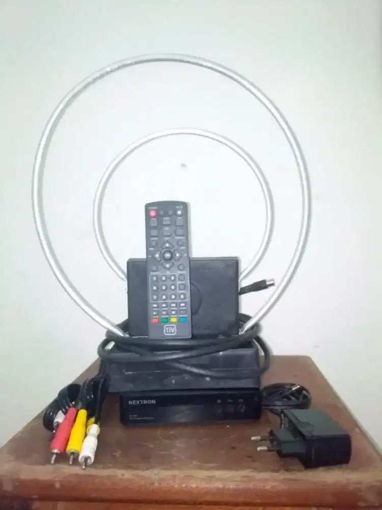 STB TV SET TOP BOX FULLSET DAN ANTENA INDOOR SEPAKET NORMAL