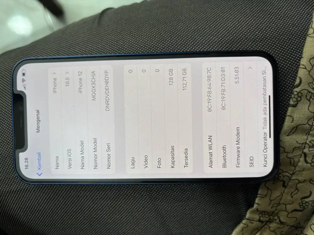 Iphone 12 128Gb all operator no minus msih bgus Tt masuk