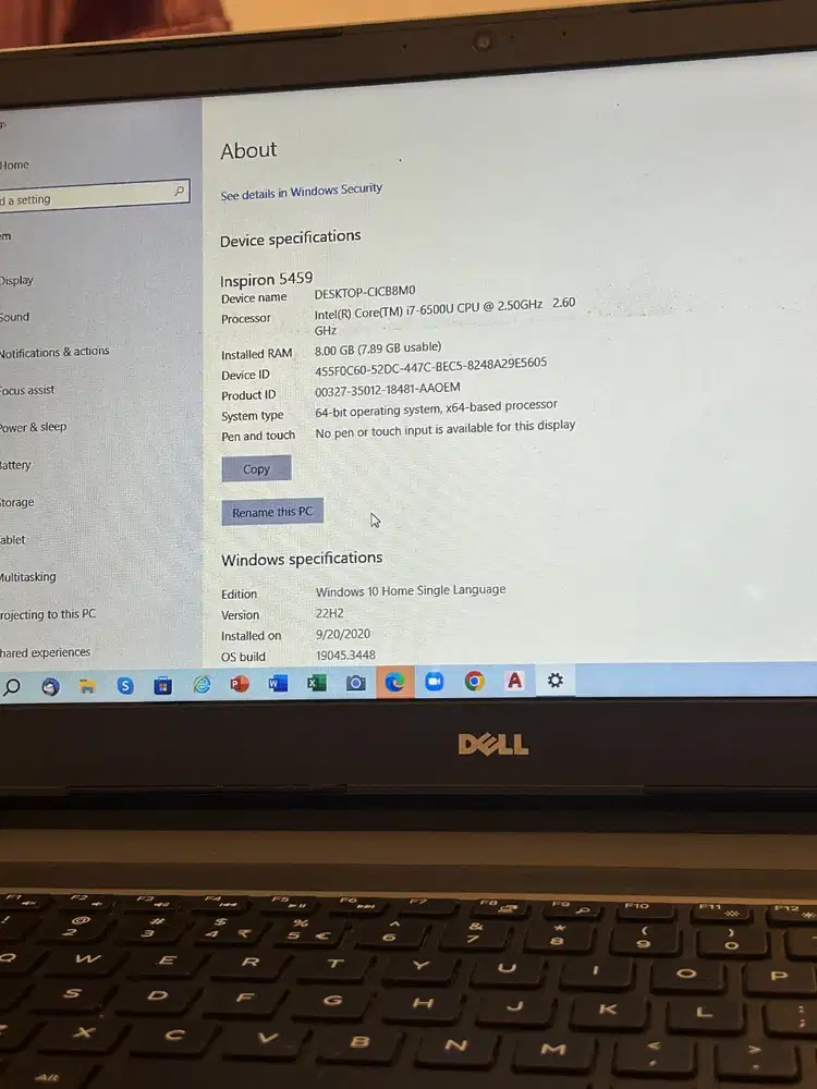 Jual Laptop Dell 5459 Inspiron i7 500GB Murah