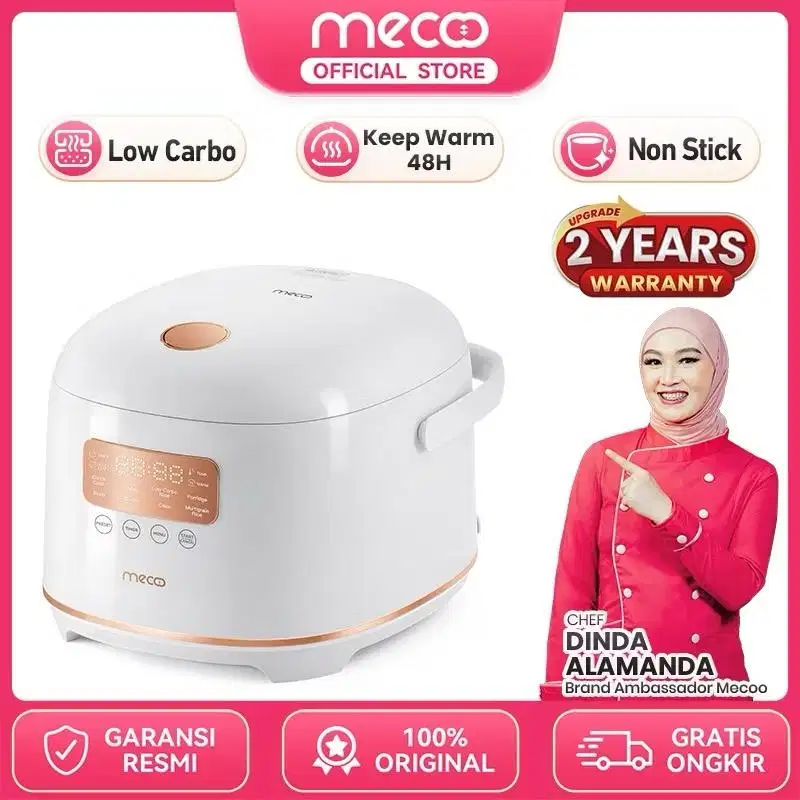 Mecoo Most Aesthetic Digital Rice Cooker / Magic Com Kapasitas 5L 400W