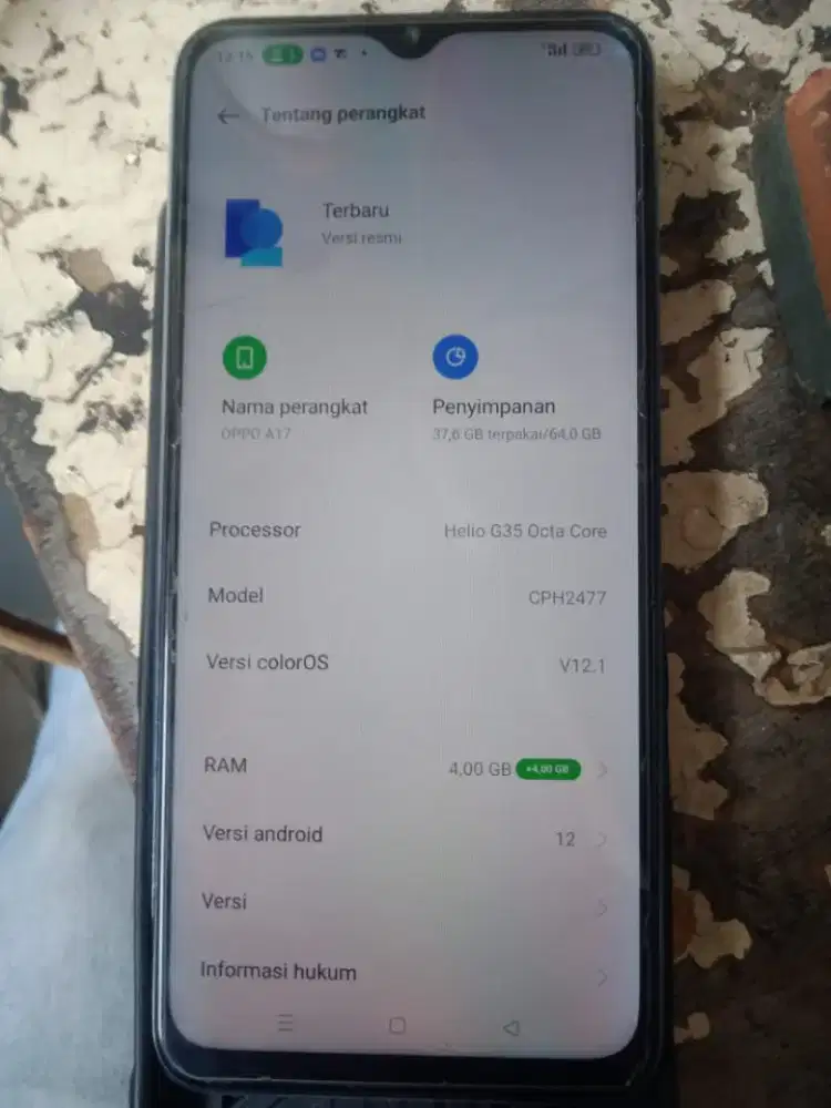 Oppo A17 ram 4+4gb/64gb