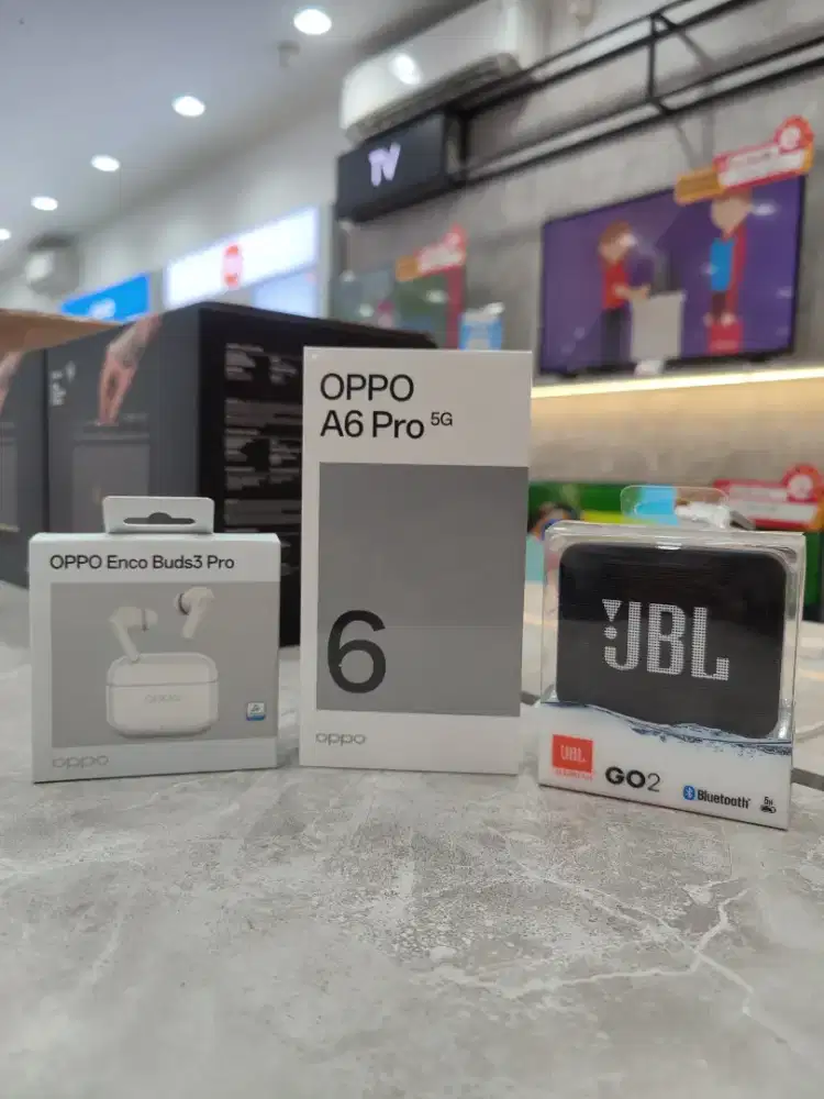 Oppo A6 Pro 5G 8/256GB Gratis Enco Buds3 Pro & Speaker JBL GO2
