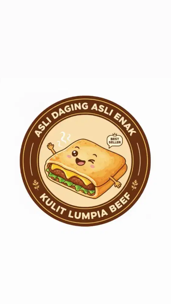 Penjaga stand kulit lumpia beef