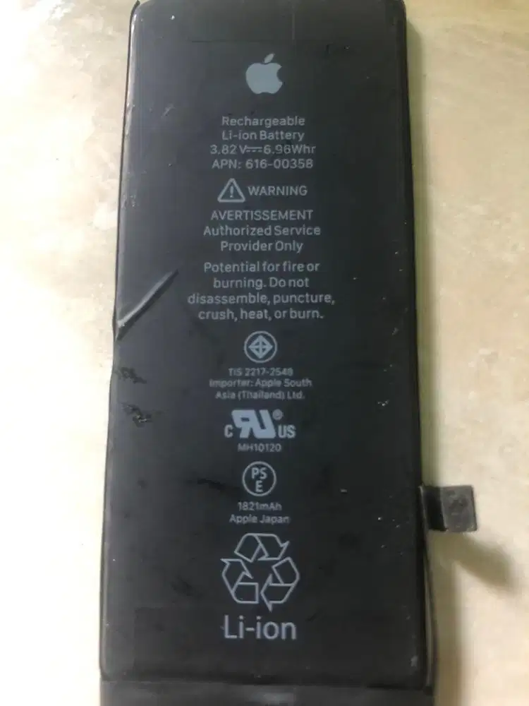 Jual Bu baterai iphone 8 ori bekas bh 77 %