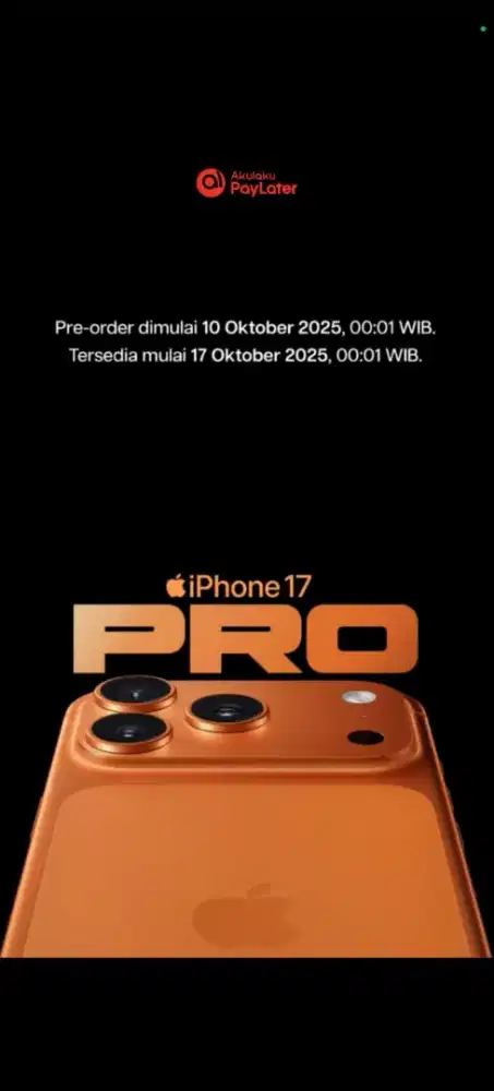 Promo Pre Order iPhone 17 series bisa pake cicilan