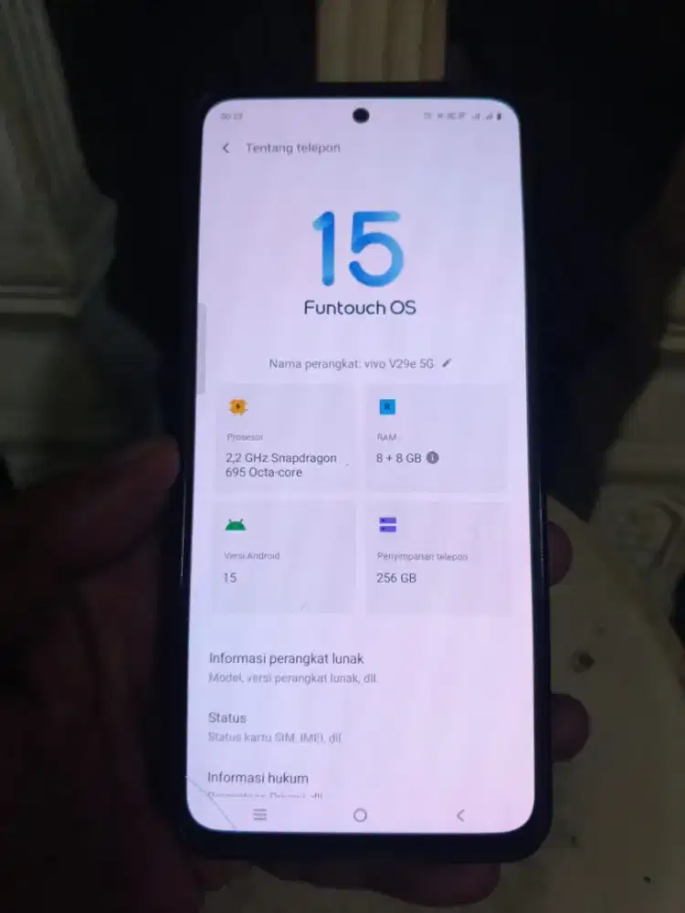 Vivo v29e 5g ram 8/256 fullset