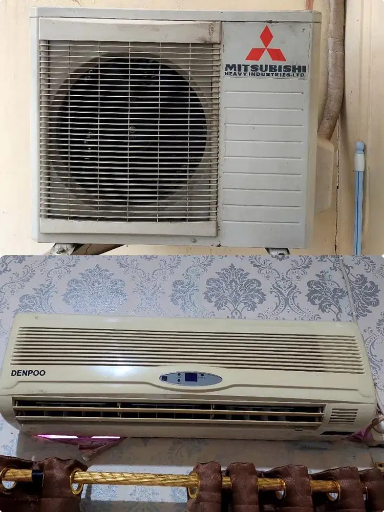Ac denpoo dan outdoor nya 1/2pk