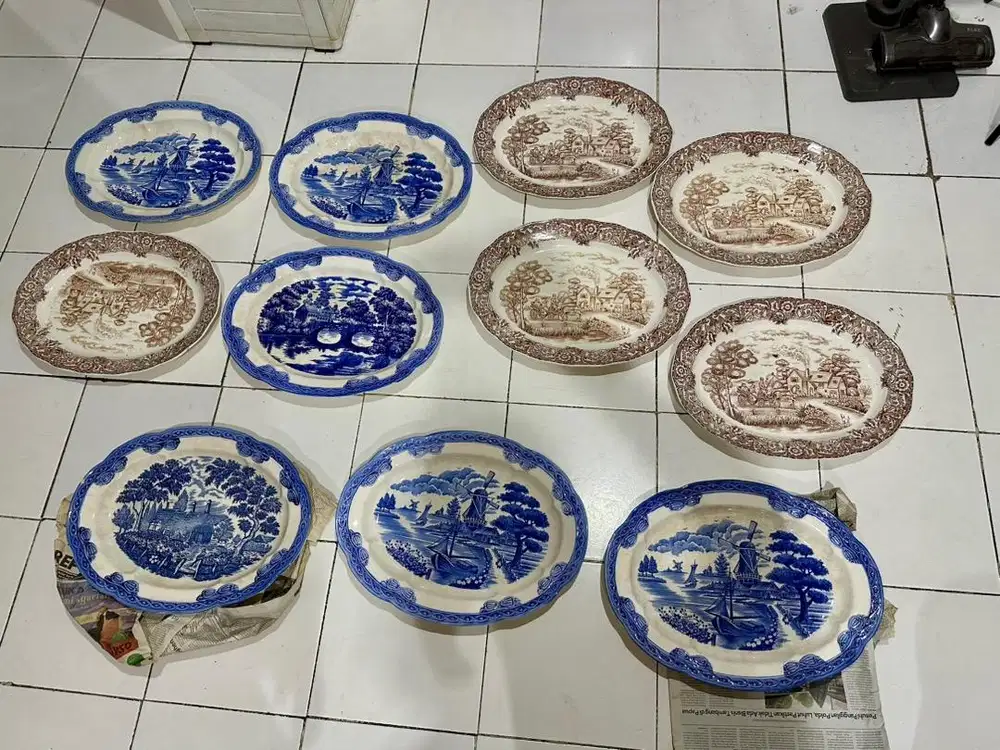 Hiasan piring oval besar