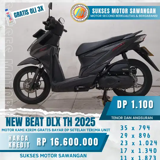 HONDA NEW BEAT DLX TH 2025 JUAL CASH ATAU KREDIT,TUKAR TAMBAH