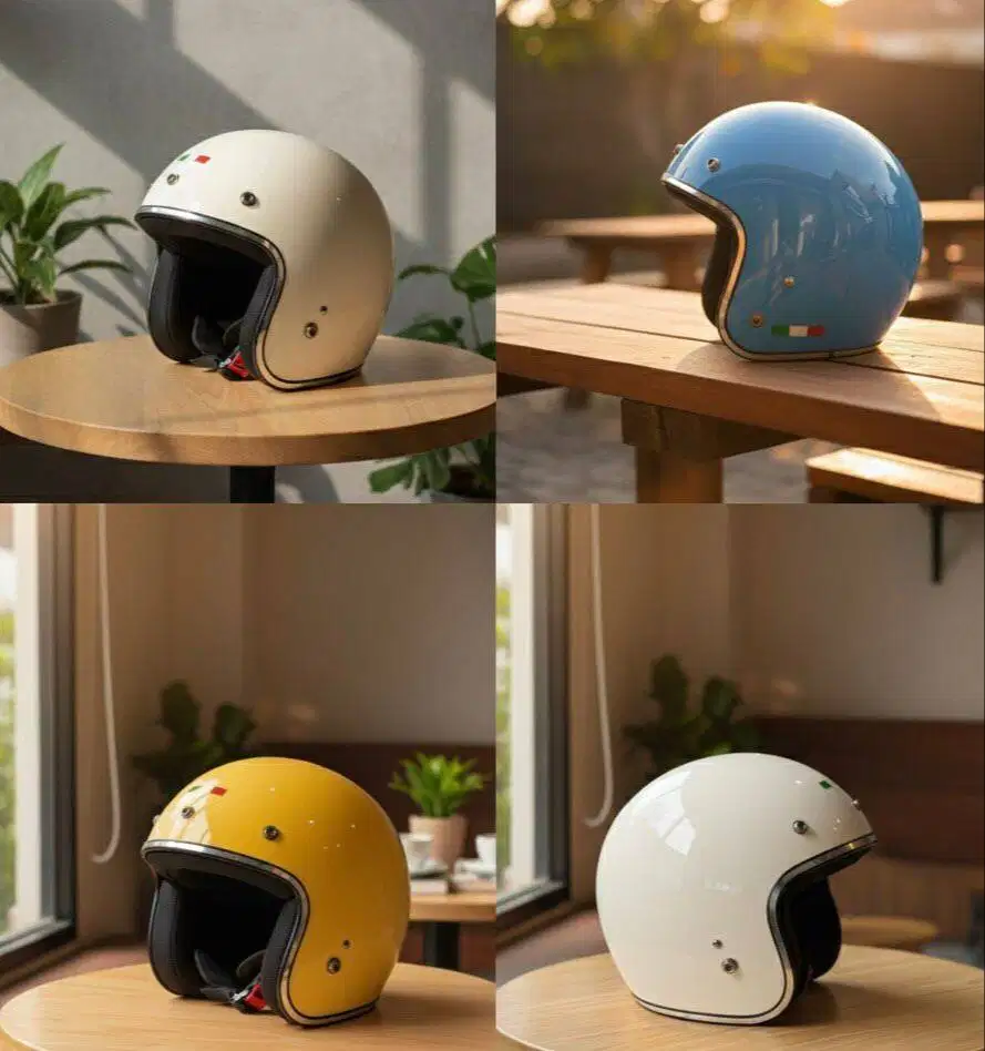 Helm Bogo Retro Classic Open Face Premium 4 Warna