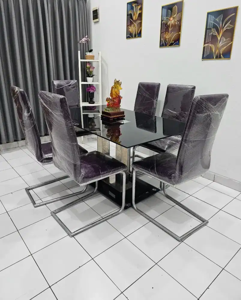 Meja makan kursi 6