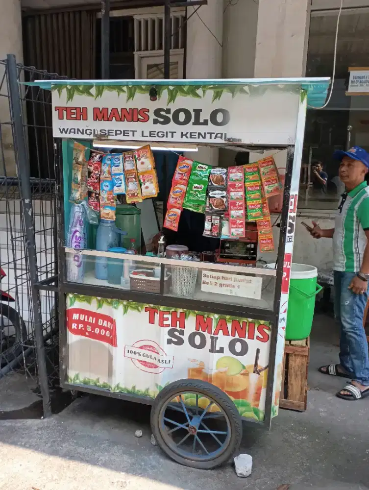 JUAL CEPAT GEROBAK TEH SOLO LENGKAP